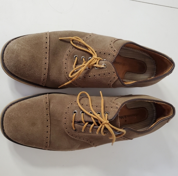 Johnston & Murphy Olive Green Suede Oxfords 9.5 - Picture 5 of 11